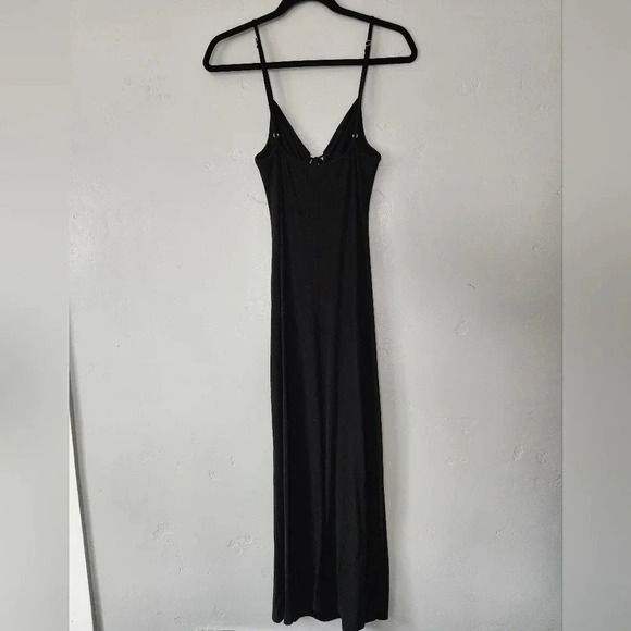 L*Space Naomi Ribbed Cutout Dress Black sz Large - Picture 4 of 7